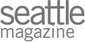 The image shows the logo of "Seattle Magazine" with the text in a simple, gray font.